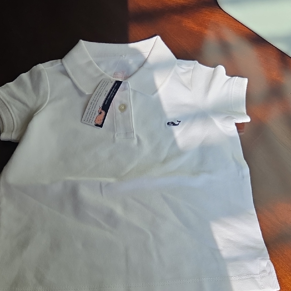 Vineyard Vines White Girls Polo Shirt